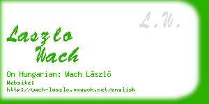 laszlo wach business card
